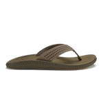 Tan flip-flop sandal with studded toe strap and textured sole.